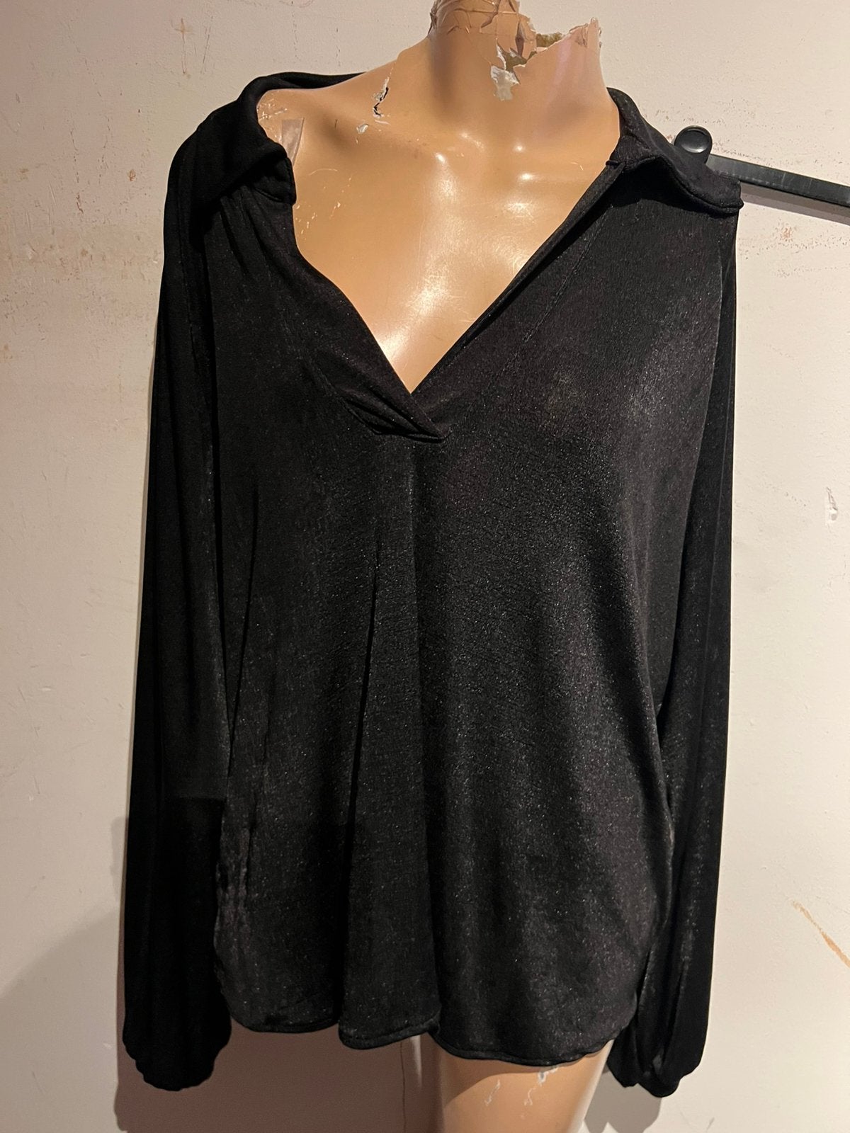 MADE IN ITALY blouse maat xl zgan, Kleding | Dames, Blouses en Tunieken, Made in Italy, Zwart, G, Ophalen of Verzenden