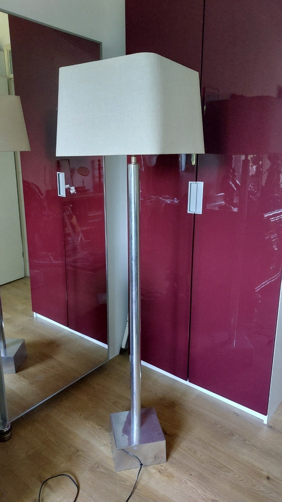 Stijlvolle vloerlamp, ca. 172 cm hoog, Ophalen of Verzenden, Gebruikt, Textiel, 150 tot 200 cm
