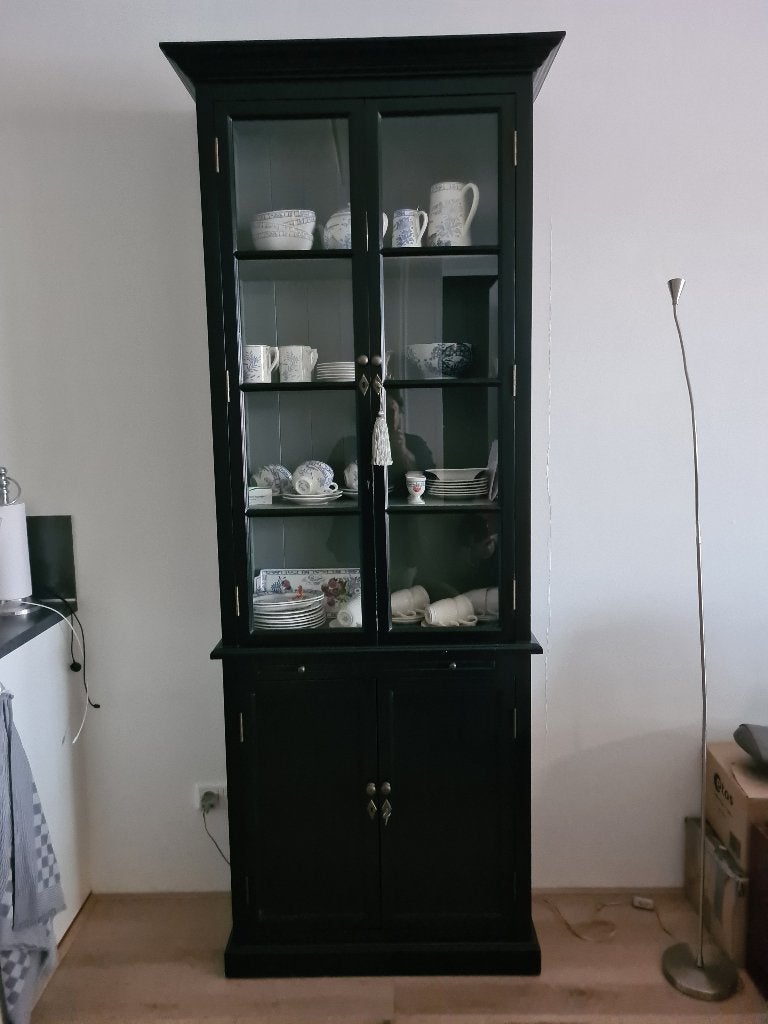 Vitrinekast, Ophalen, 50 tot 100 cm, Klasiek, 150 tot 200 cm