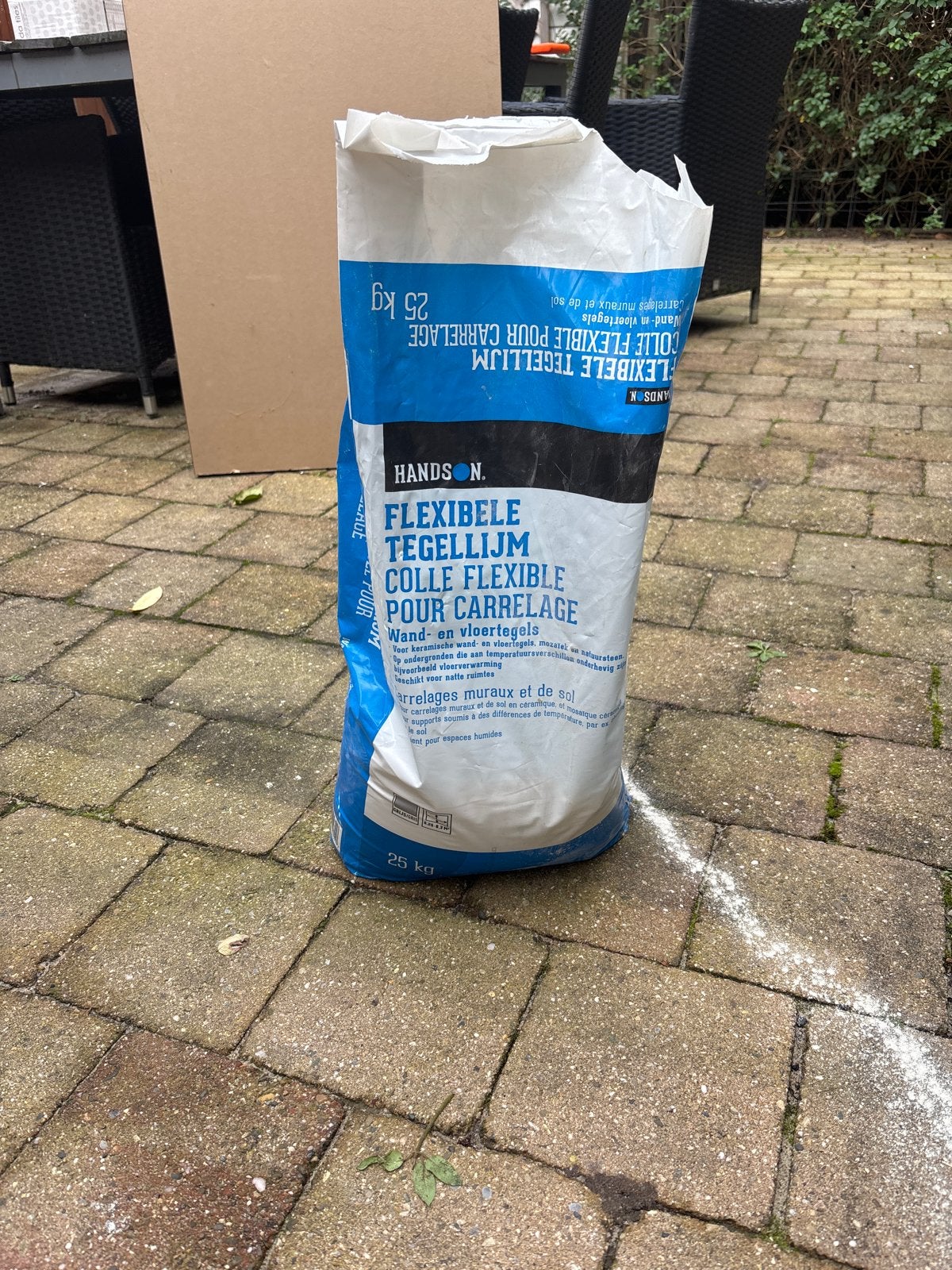 Hands On Flexibele Tegellijm - 13 kg over, Ophalen, Gebruikt, Overige typen