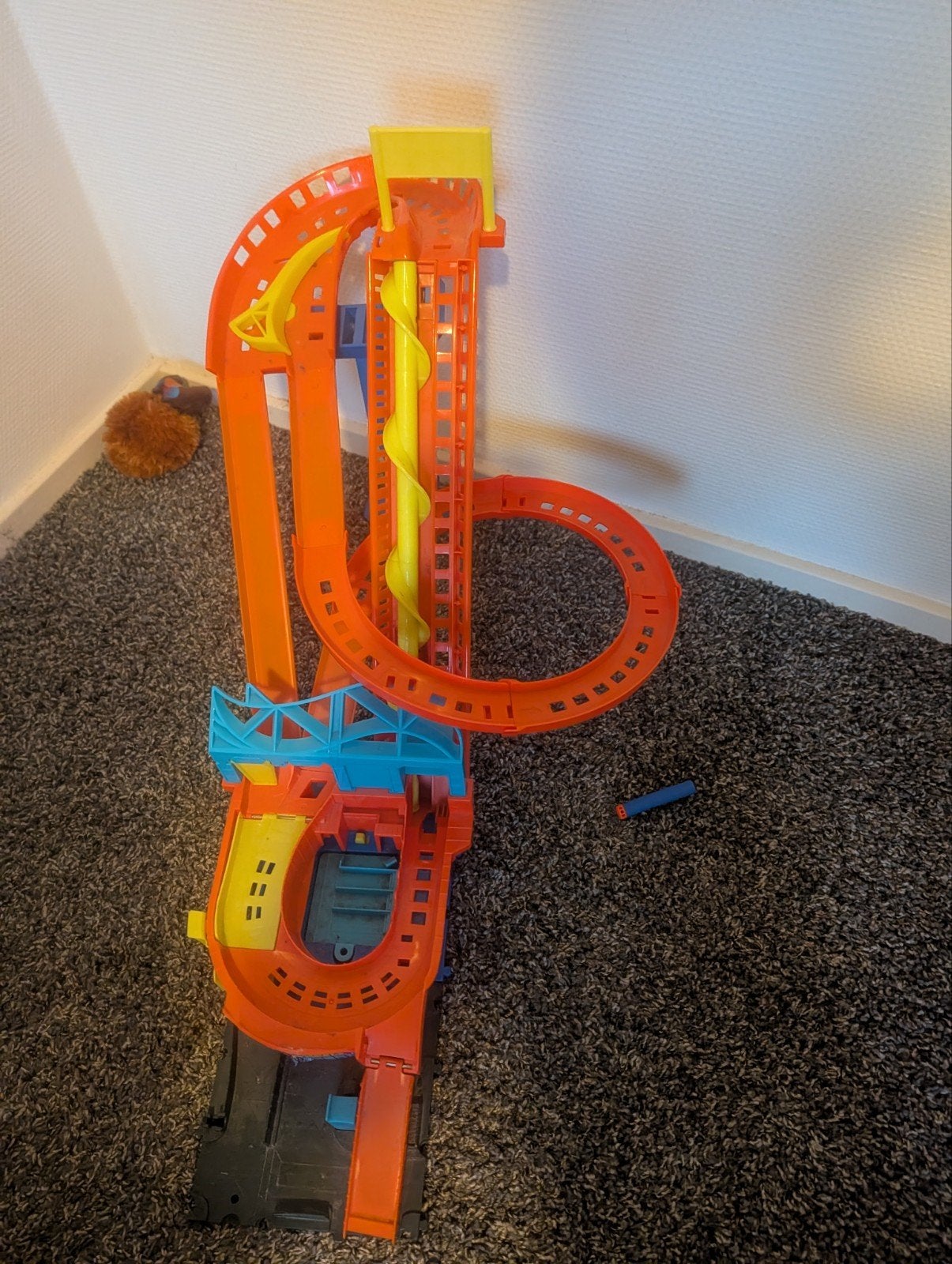 Hot Wheels Racebaan met Looping en Spiraal, Kinderen en Baby's, Speelgoed | Racebanen, Ophalen of Verzenden, Handmatig, Hot Wheels