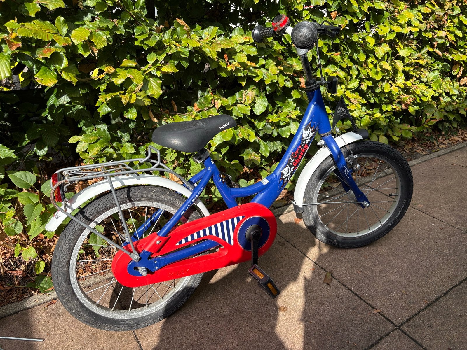 Puky captain sharky kinderfiets 16 inch - aluminium frame, Fietsen en Brommers, Ophalen, Gebruikt, 16 tot 20 inch