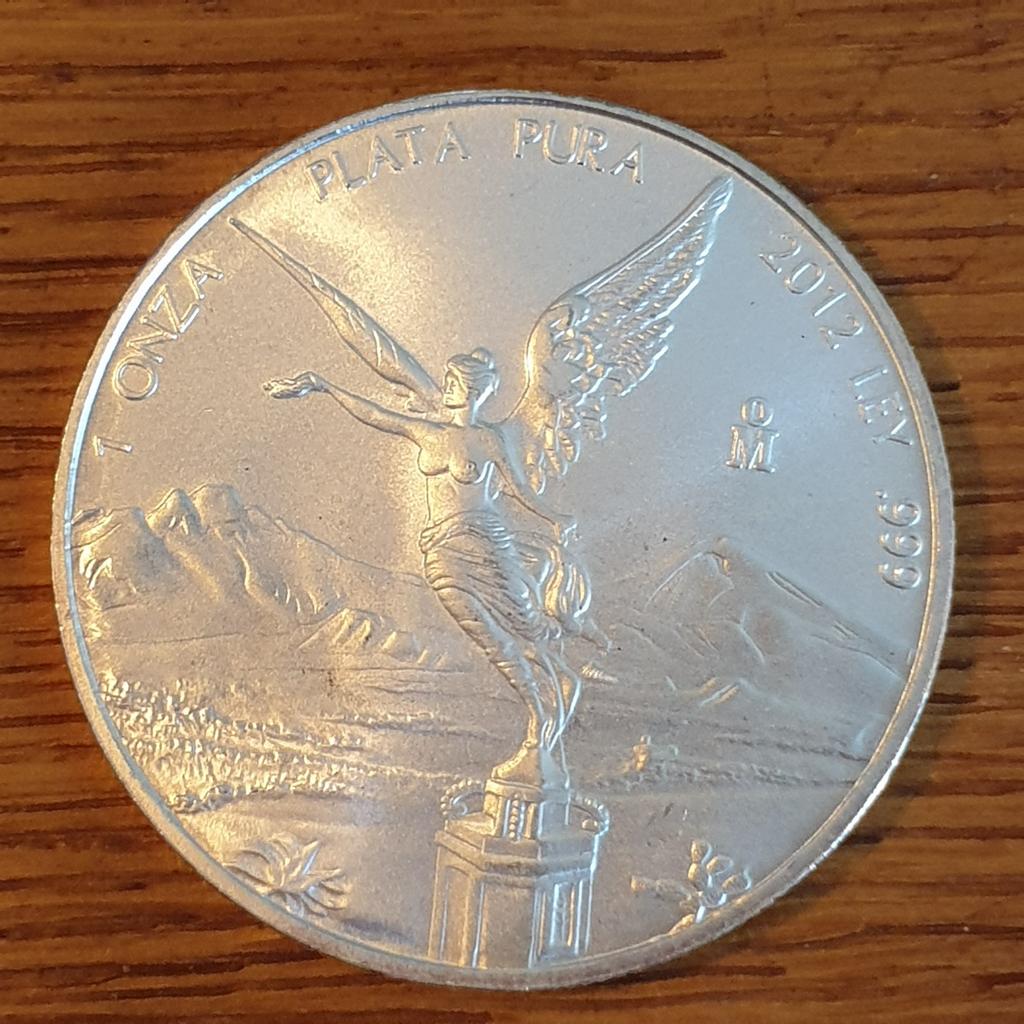 2012 Mexico Libertad 1 oz Zilveren Munt, Postzegels en Munten, Munten | Amerika, Ophalen of Verzenden, Noord-Amerika, Losse munt