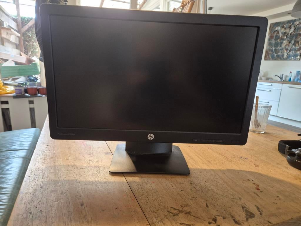HP ProDisplay P202 monitor - 20 inch, VGA, DisplayPort, Ophalen of Verzenden, HP, Onbekend, LED