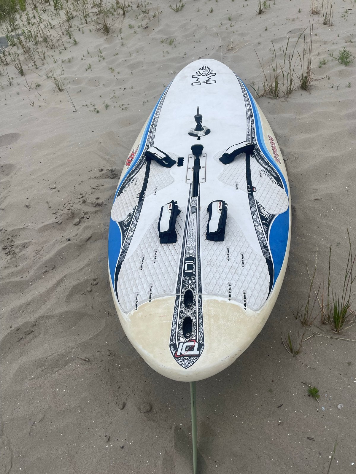 Windsurfset: Starboard Go, kids 4.0 W-sail, giek, mast, Ophalen, Gebruikt, 3.5 tot 5 m², Minder dan 250 cm