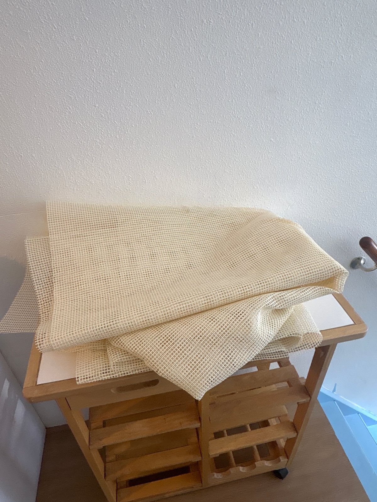 Antislipmat voor tapijt of vloerkleed, Ophalen, 200 cm of meer, Crème, Rechthoekig