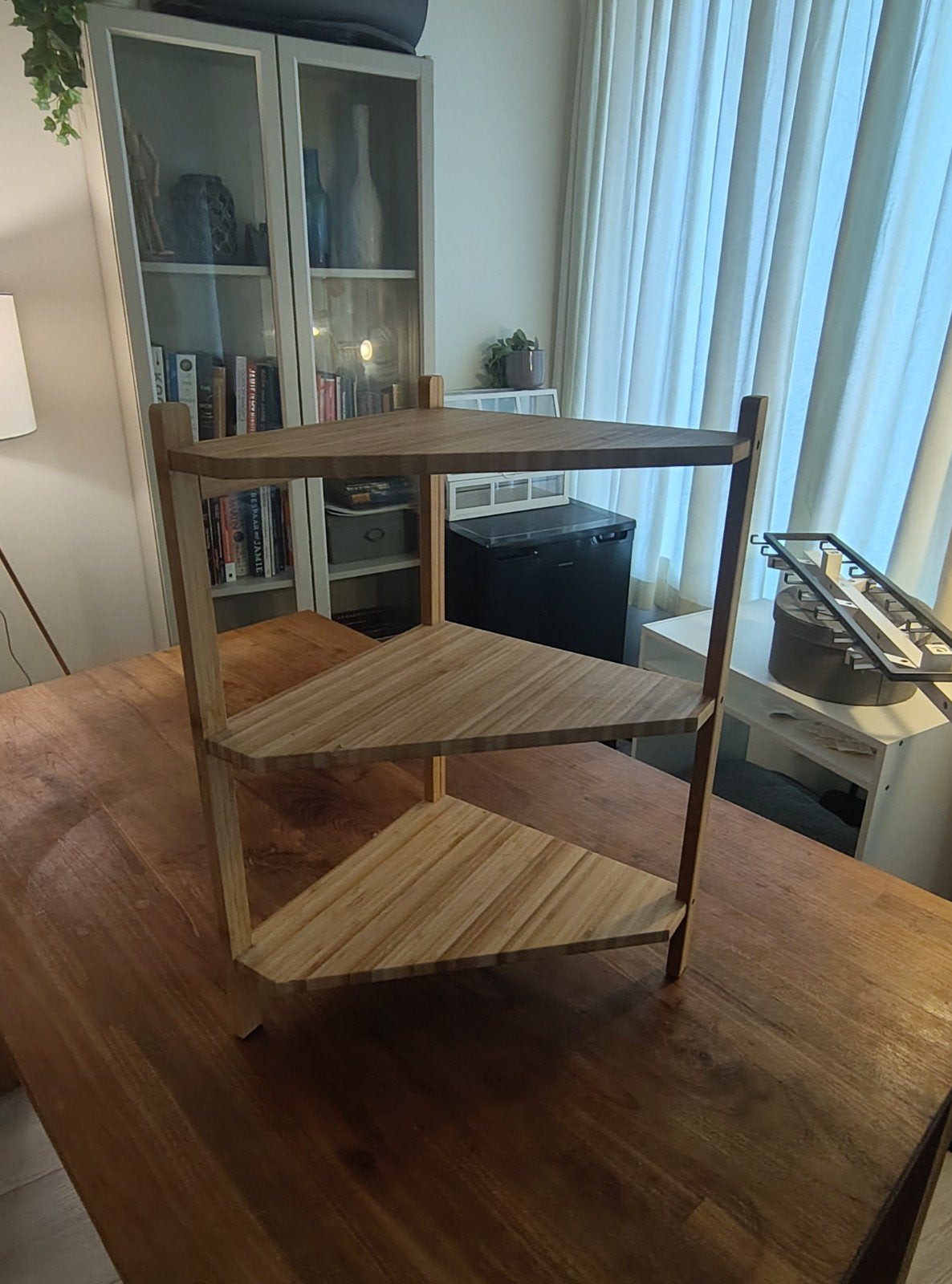 IKEA RÅGRUND Hoekrekje Bamboe - licht beschadigd, Ophalen, Gebruikt