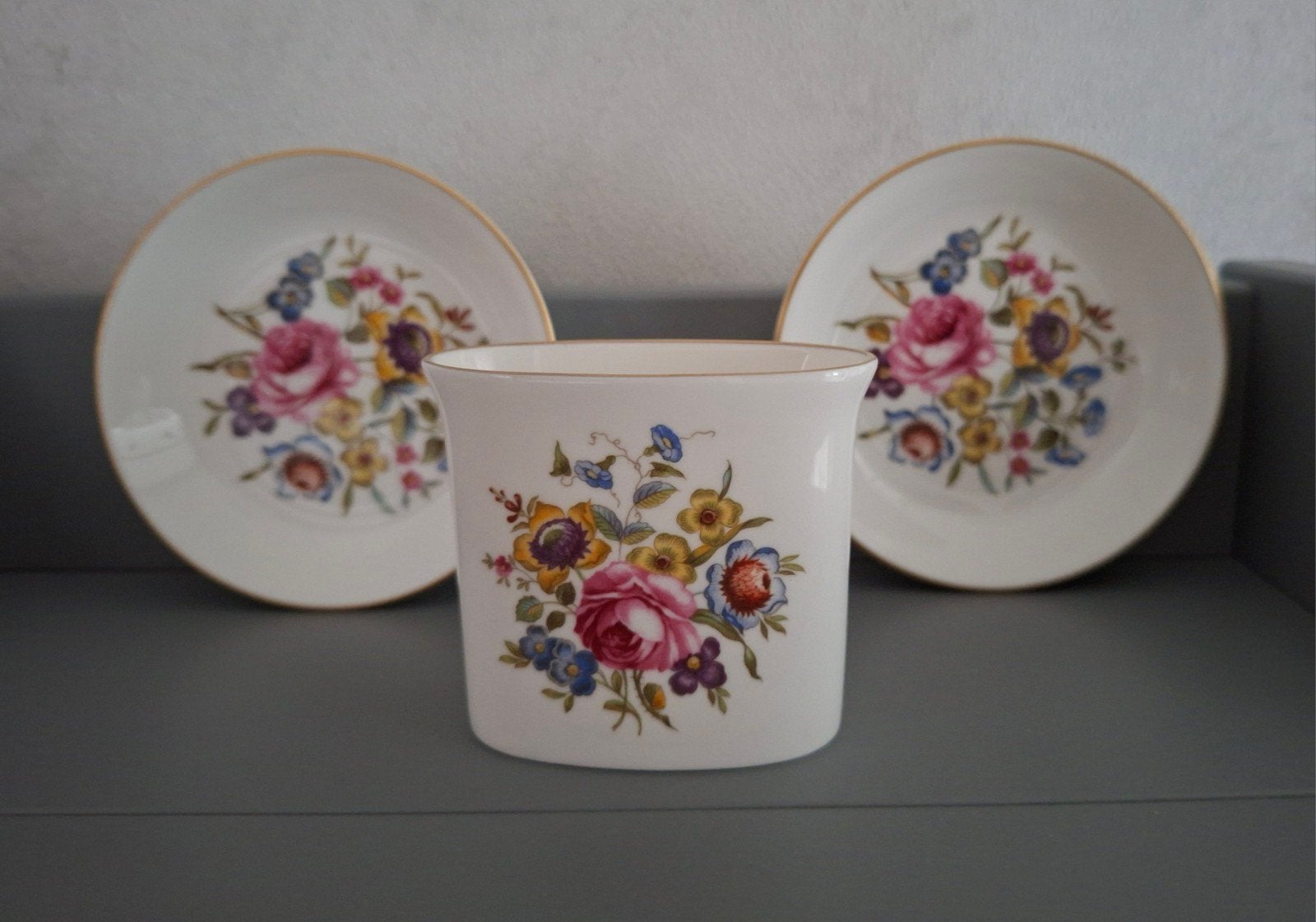 Royal Worcester Bordjes + Houder Fine Bone China Porselein, Ophalen of Verzenden