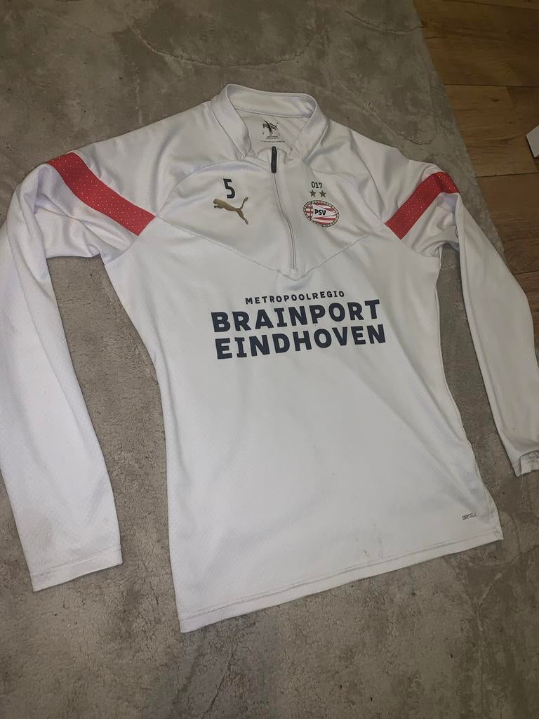 PSV trainingstrui wit maat S met nummer 5, Wit, Ophalen of Verzenden, Zo goed als nieuw, Voetbal