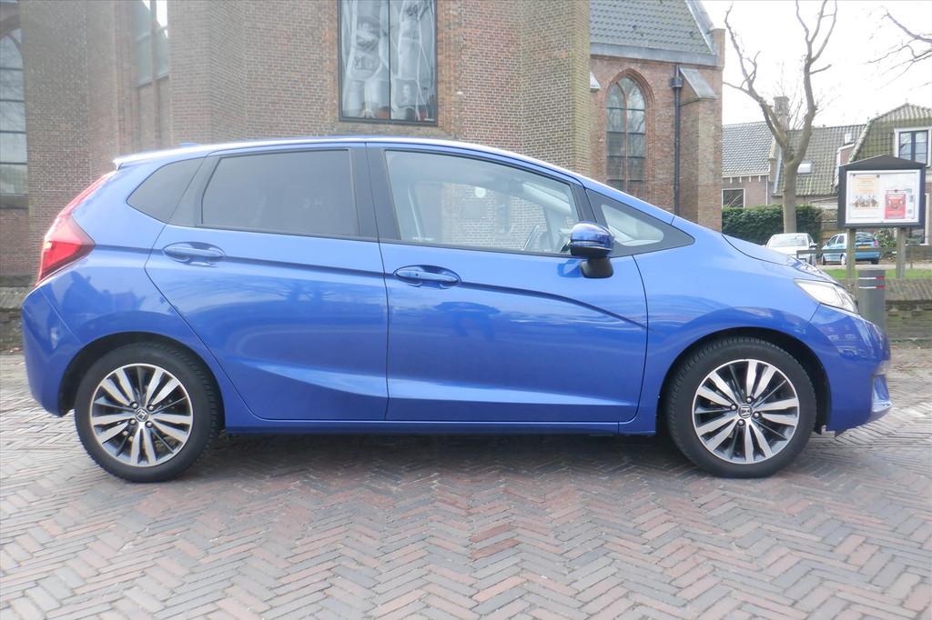 Honda Jazz 1.4 i-VTEC CVT 100pk Elegance-67.000 KM -PDC-TREK, Auto's, 12 maanden, Gebruikt, 4 cilinders, Blauw