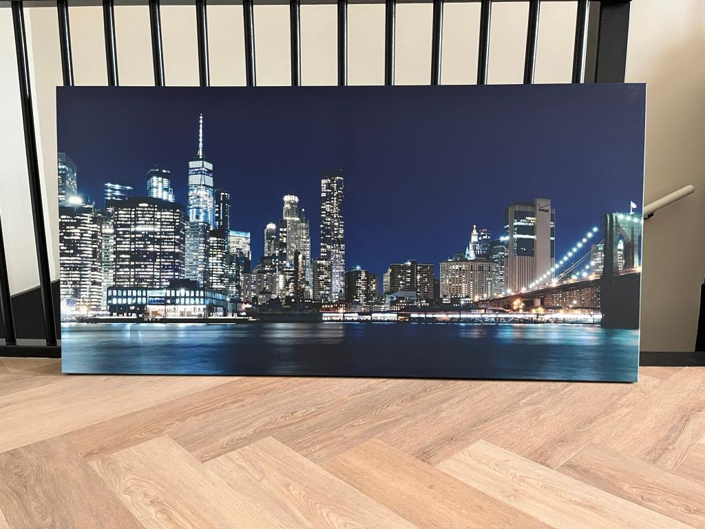 New York skyline canvas, Ophalen, 125 cm of meer, Zo goed als nieuw, Schilderij