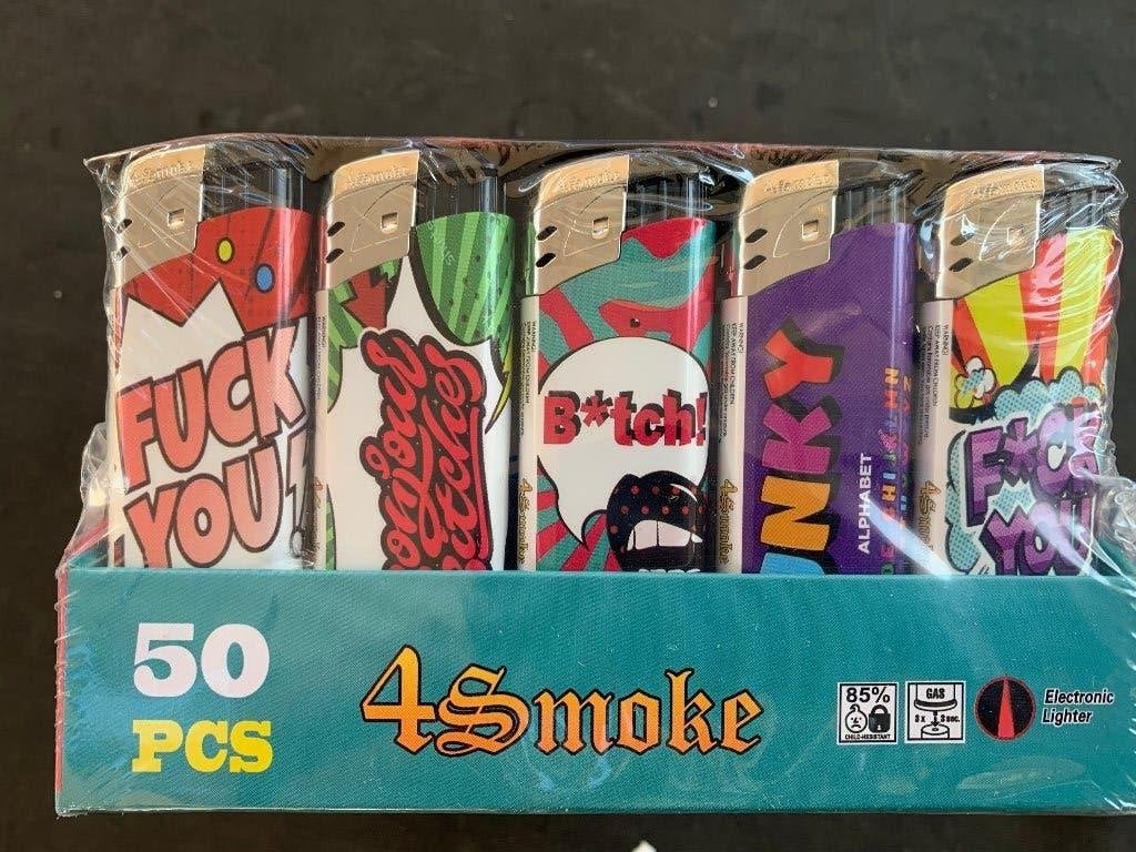 50X Aansteker Fuck You Bitch Funky Print klik navulbaar, Verzamelen, Rookartikelen, Aanstekers en Luciferdoosjes, Ophalen, Nieuw