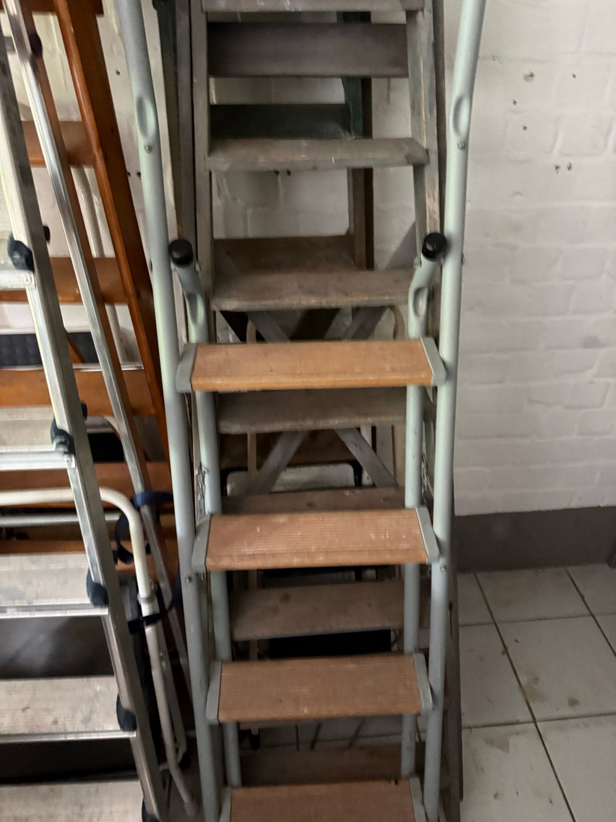 Trap met 4 houten treden, Tuin en Terras, Ophalen of Verzenden, Gebruikt