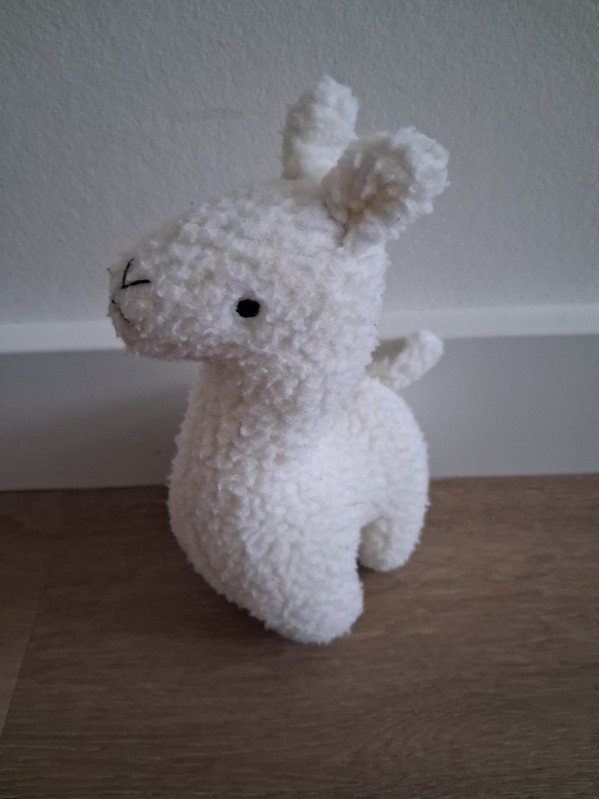 Knuffel Jollein lama wit zacht L788, Ophalen of Verzenden, Zo goed als nieuw, Beer