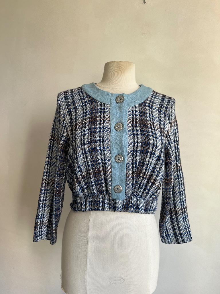 Zara top maat m blauw, Maat 38/40 (M), Zara, Zo goed als nieuw, Lange mouw