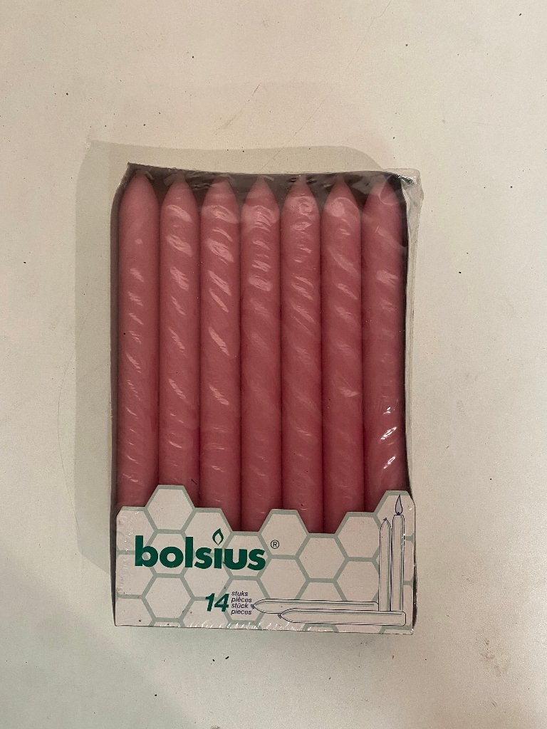 Roze Bolsius-kaarsen, Niet bekend, Niet bekend, Ophalen of Verzenden, Roze