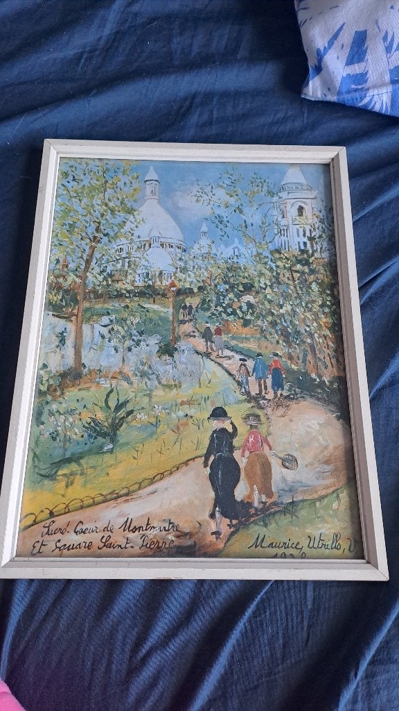 Square Saint-Pierre", Antiek en Kunst, Ingelijst, Ophalen of Verzenden, Landschappen, Lithografie