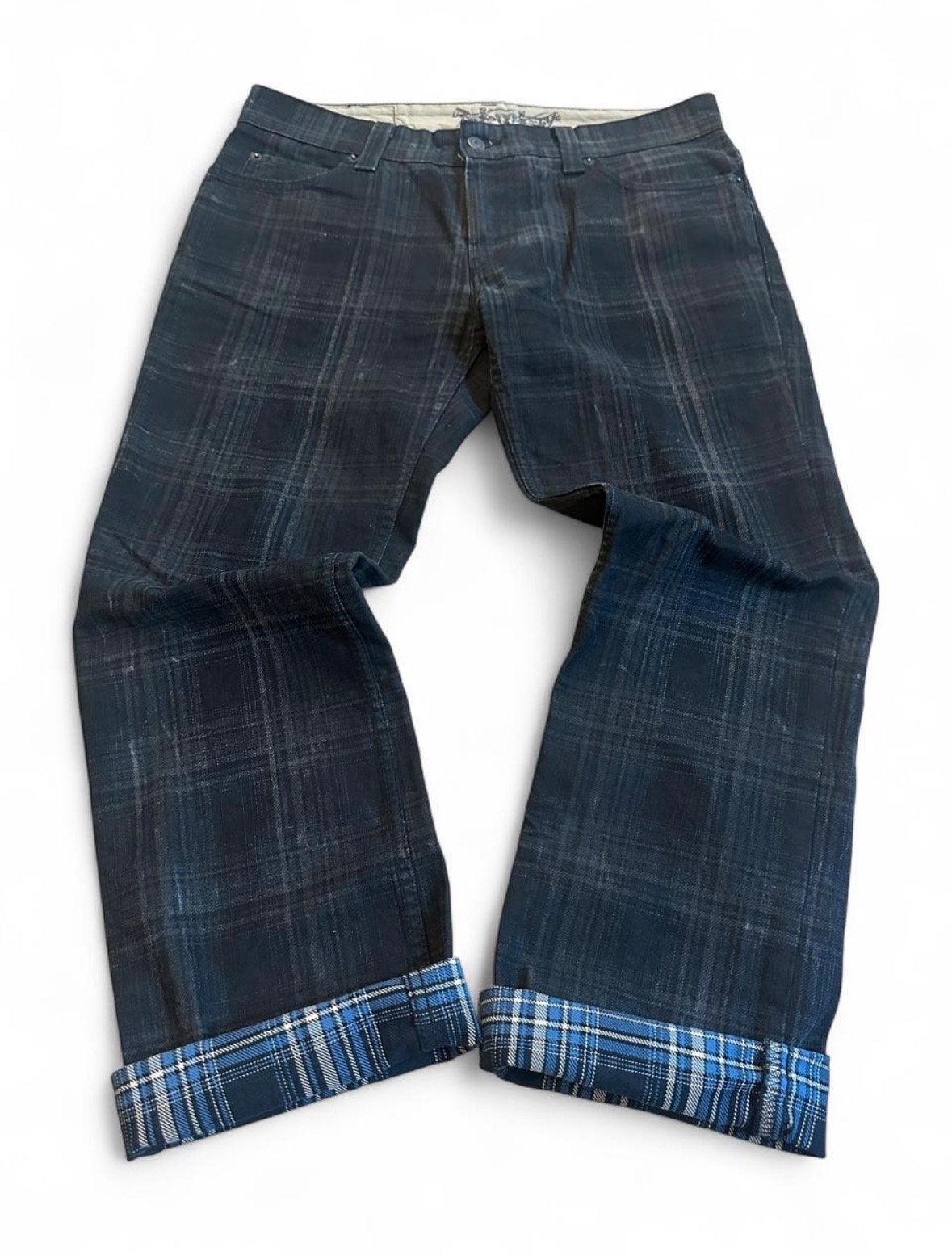 Levi's 511 Plaid Denim Broek W34 L31 100% Katoen 2008, Ophalen of Verzenden, Gedragen, Zwart, W33 - W34 (confectie 48/50)