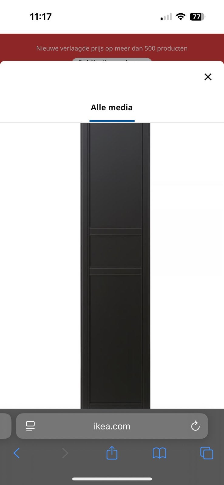 GEZOCHT: ikea pax deuren 236cm zwart of beige, Huis en Inrichting, 200 cm of meer, Zo goed als nieuw, 50 tot 75 cm, 50 tot 100 cm