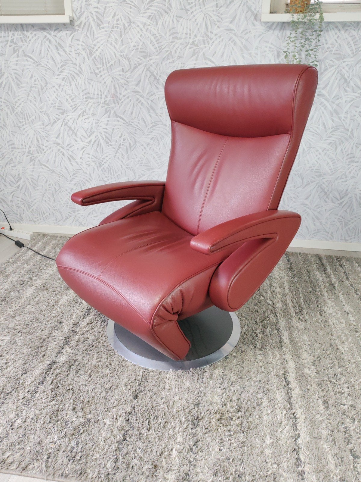 Leolux Helical phase 2 elektrische relax fauteuil, Leolux, Info@leolux.nl, 100 tot 125 cm, Leer
