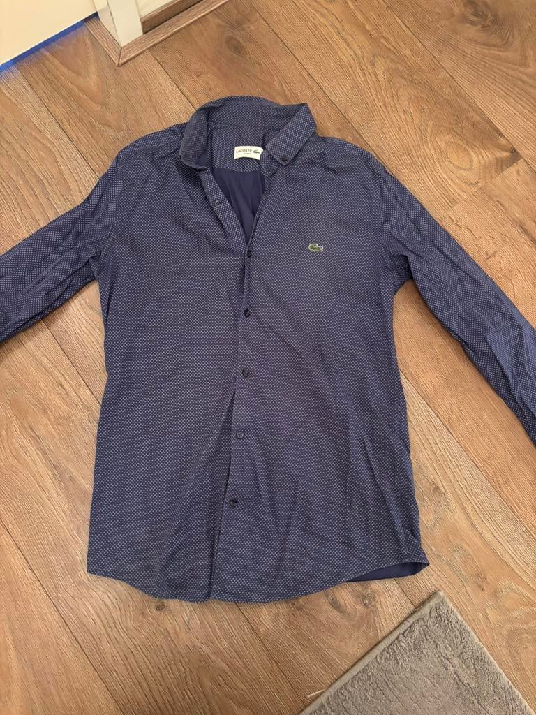 Lacoste Overhemd Maat S, Kleding | Heren, Overhemden, Zo goed als nieuw, Halswijdte 39/40 (M), Blauw, Ophalen of Verzenden