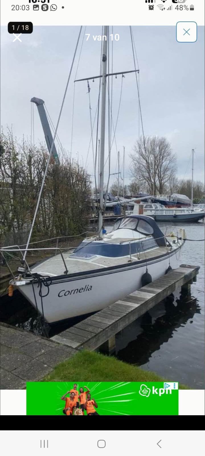Mast van dufour 24 (incl zijlen), Watersport en Boten, Ophalen of Verzenden, Zo goed als nieuw