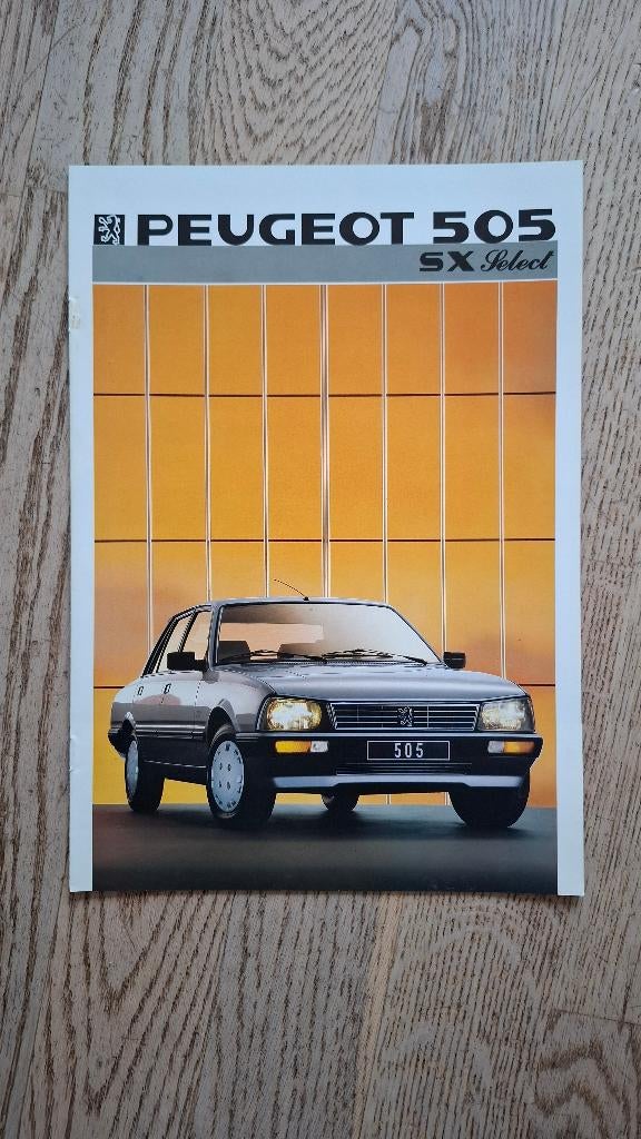 Peugeot 505 SX Select folder 1987, Ophalen of Verzenden, Gelezen, Peugeot