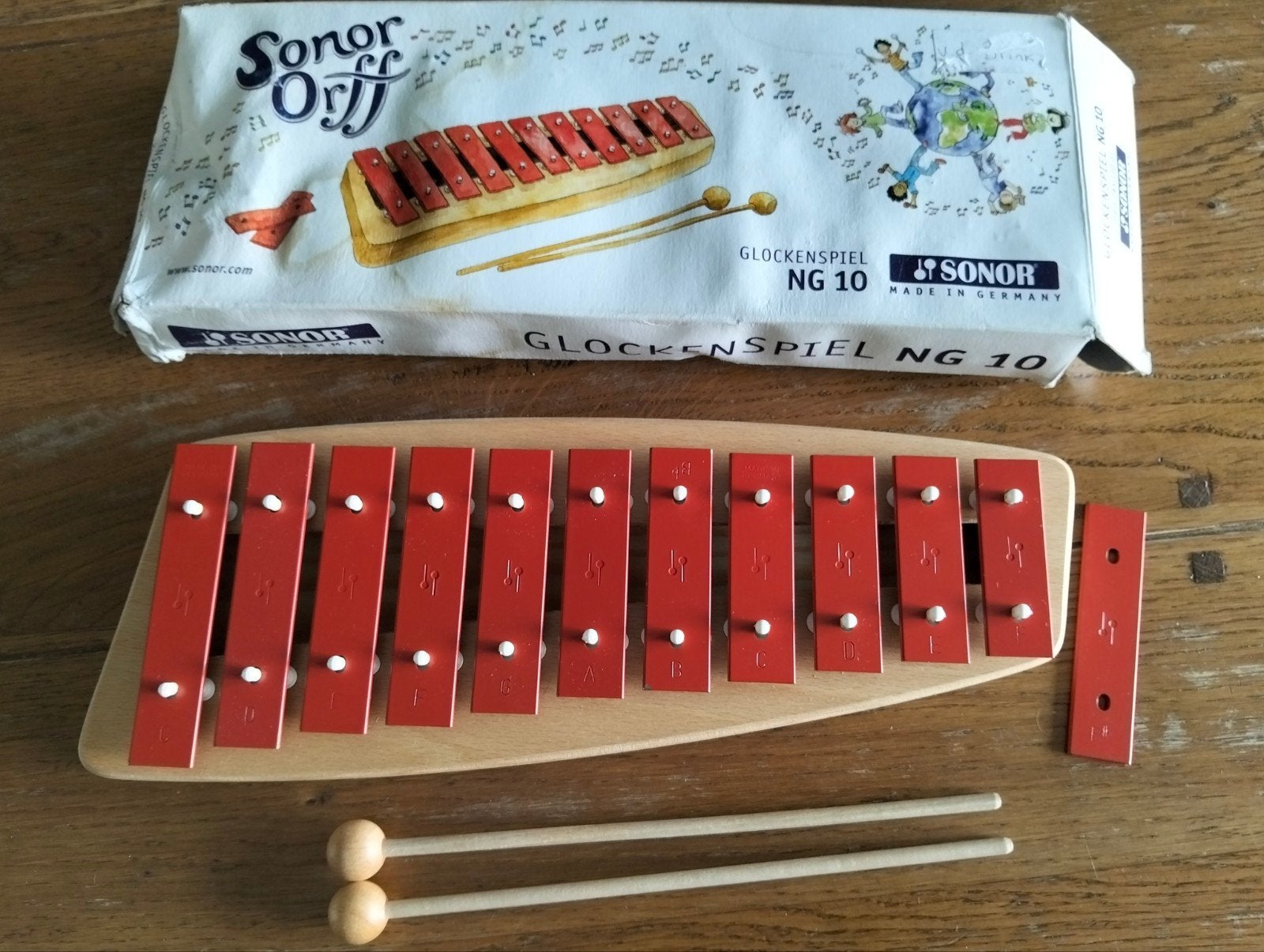 Sonor Orff Glockenspiel NG 10 - Xylofoon met doos, Ophalen of Verzenden