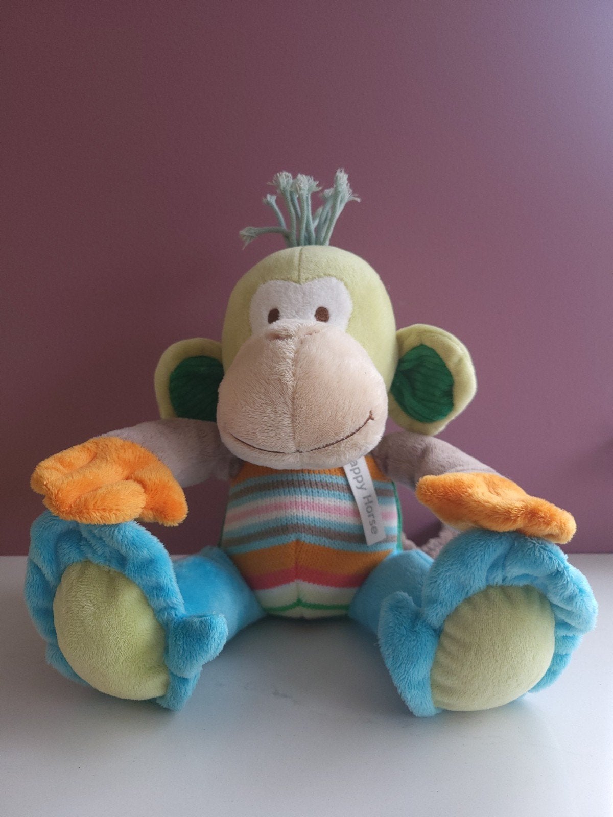Happy Horse knuffel aap Mo 21 cm, Ophalen of Verzenden, Zo goed als nieuw, Meerkleurig, Aap