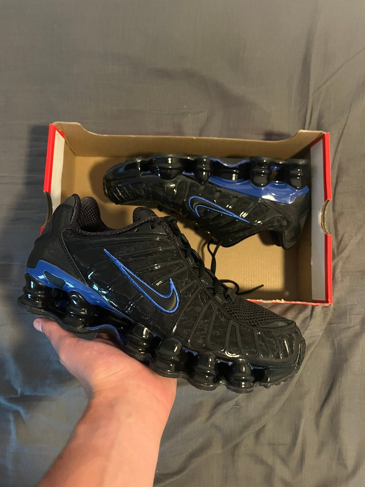 Nike Shox TL Zwart Blauw - Maat 39, Zwart, Nieuw, Ophalen of Verzenden, Sneakers of Gympen
