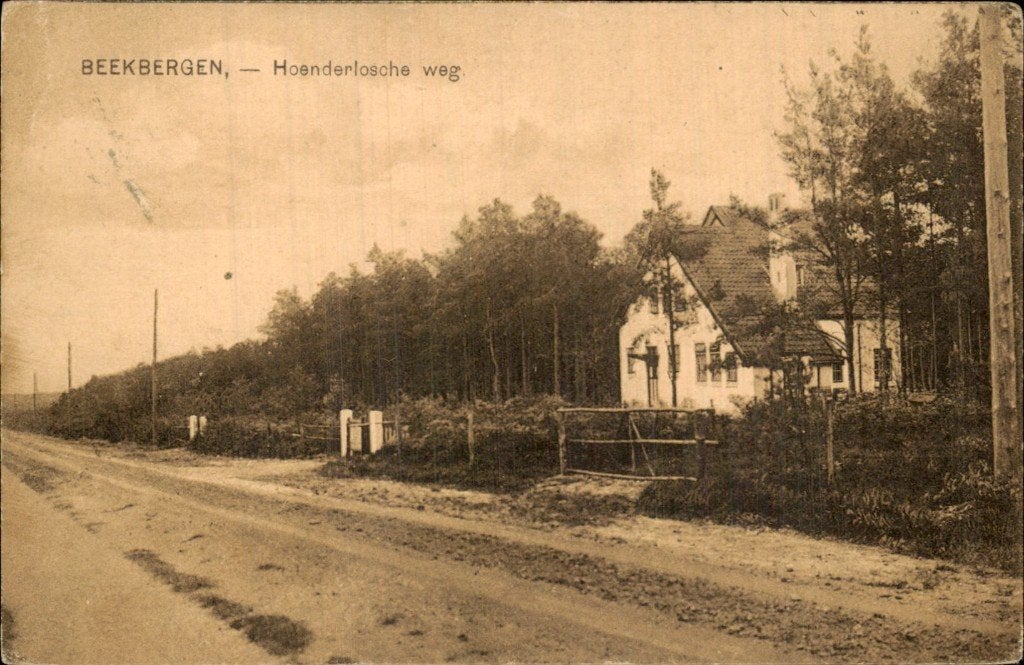 Beekbergen - Hoenderlosche weg - Huis, Ophalen of Verzenden, 1920 tot 1940, Gelopen, Gelderland