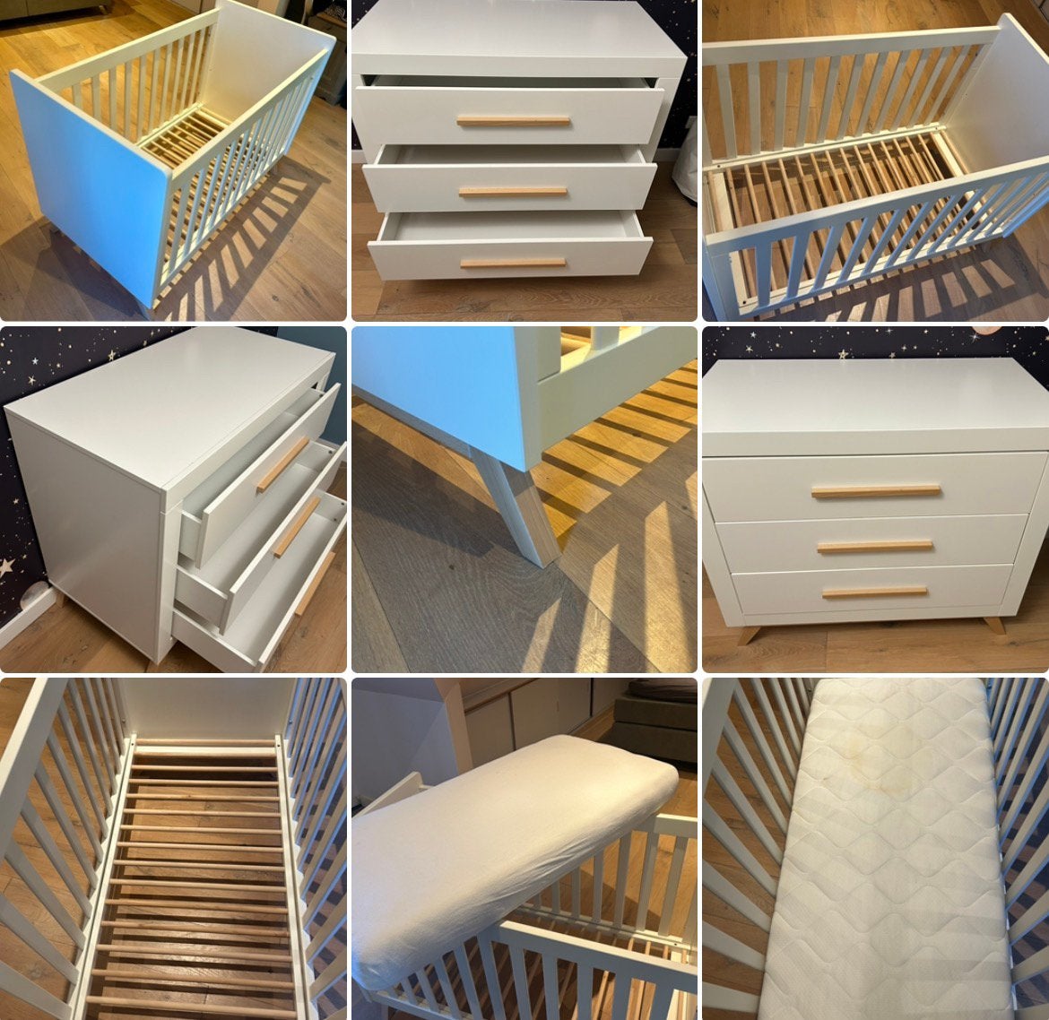 Bopita Ledikant met Commode - Zo goed als nieuw, Kinderen en Baby's, Ophalen, Zo goed als nieuw, Ledikant
