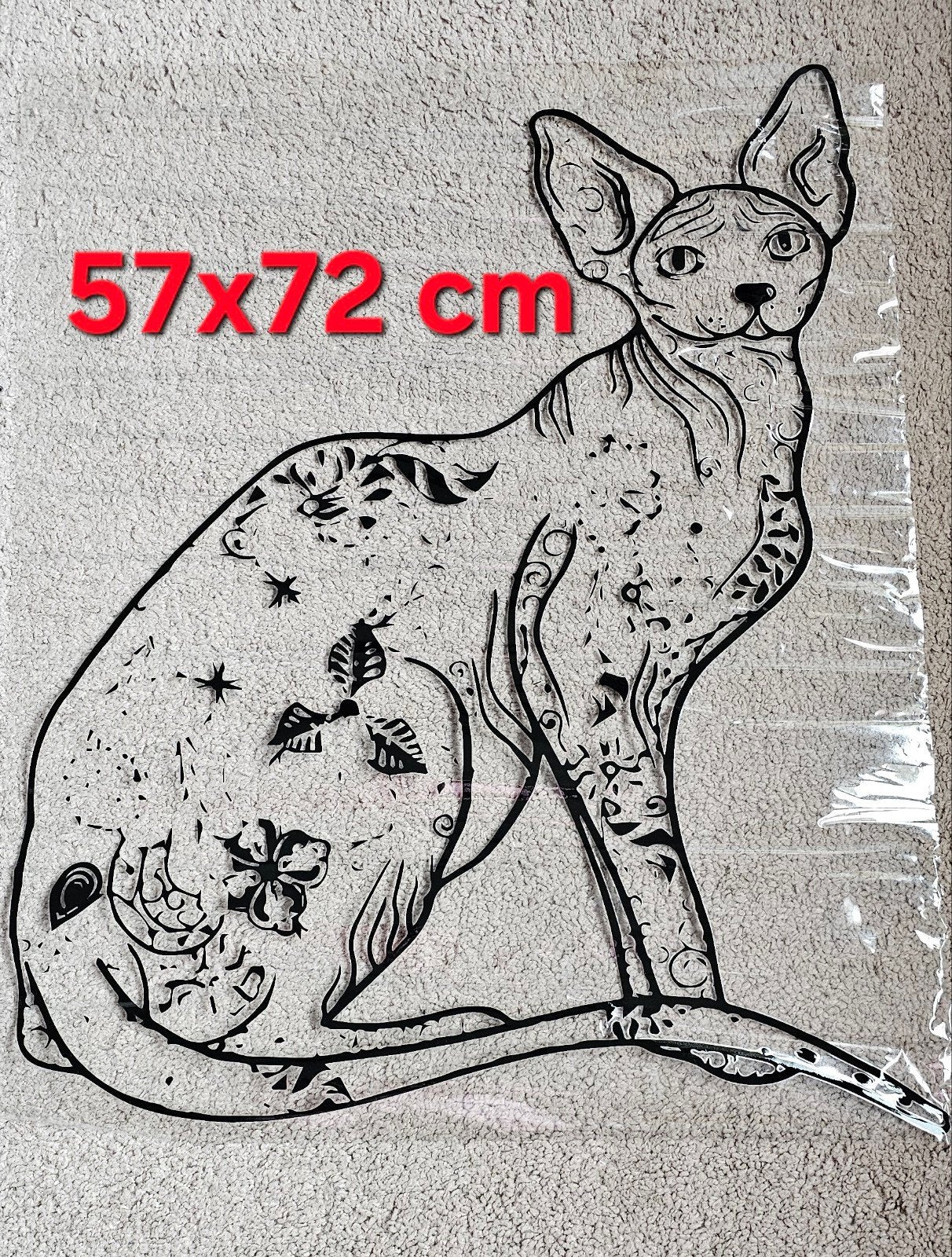 Sphynx, sphynx kat, muursticker, sticker, raamsticker,, Ophalen of Verzenden, Nieuw, Dier en Natuur