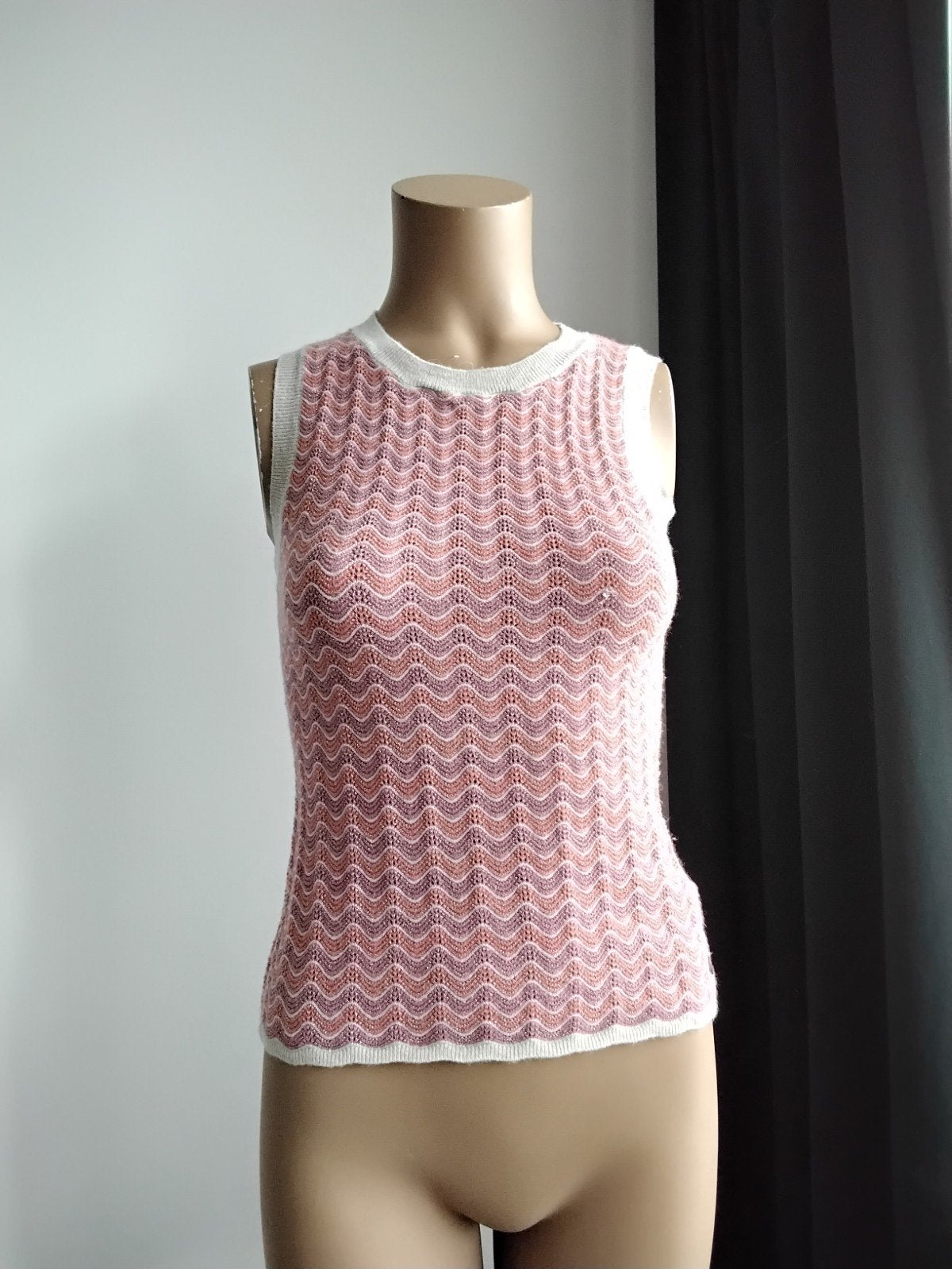 Cotton Club mouwloze top in roze/paars/wit, maat L, Meerkleurig, Maat 42/44 (L), Ophalen of Verzenden, Zo goed als nieuw