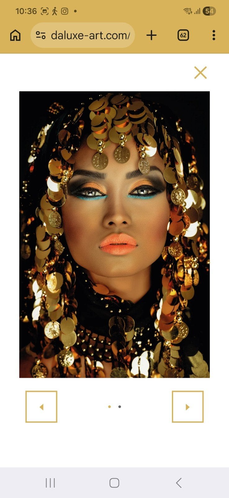 Prachtig Glas Schilderij Arabian Princess 147x100 cm, Ophalen