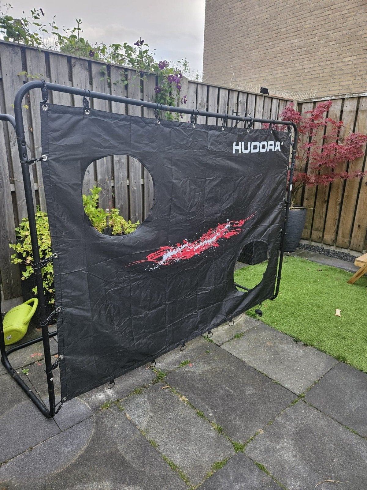 Voetbalgoal Hudora met trainingsgaten - Zo goed als nieuw, Ophalen, Zo goed als nieuw