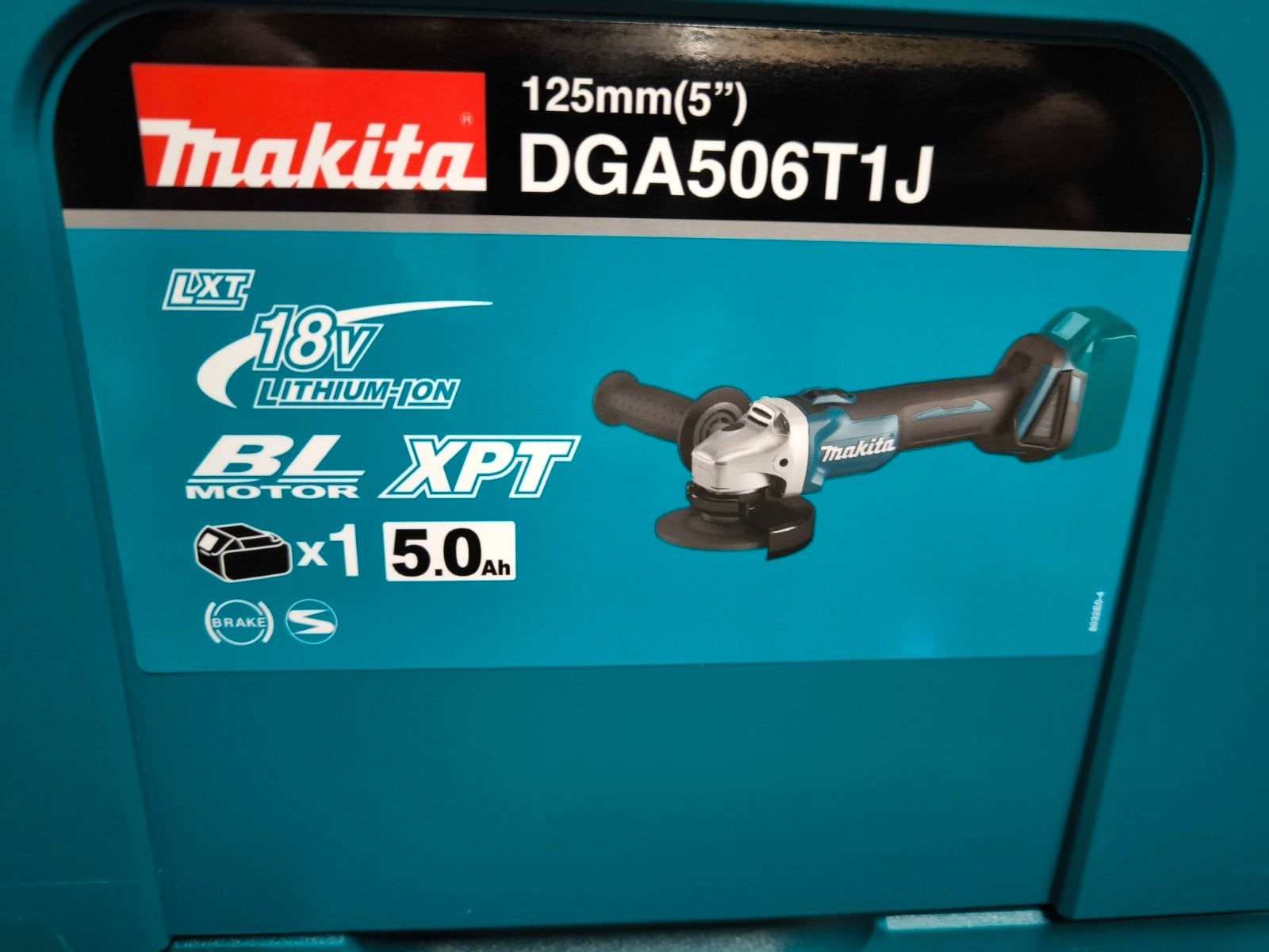 Nieuwe Makita DGA506T1J Haakse Slijper 18V 5.0Ah, Ophalen