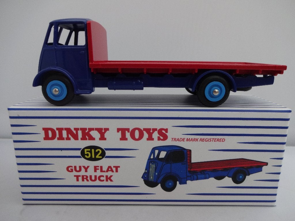 Guy Flat Truck Blauw / Rood nr: 512 van Dinky Toys 1:50, Ophalen of Verzenden, Nieuw, Bus of Vrachtwagen, Dinky Toys