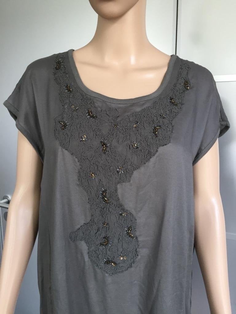 B993 DIDI grijs jurkje jurk tuniek blouse top Maat S=36, Kleding | Dames, Jurken, Didi, Ophalen of Verzenden, Zo goed als nieuw