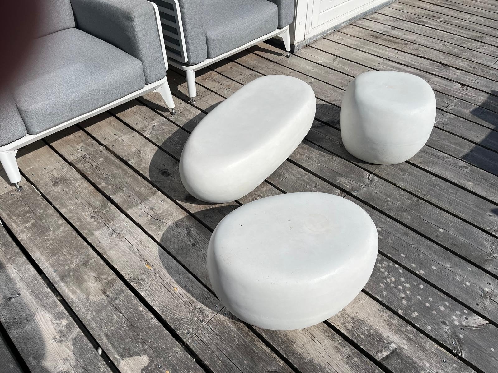 Vtwonen Pebble salontafel betonlook 100cm, Ophalen, Rechthoekig, 50 tot 100 cm, 50 tot 100 cm