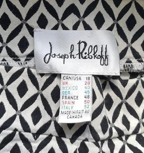 Joseph Ribkoff zwart/offwhite pantalon maat 46[vj], Zwart, Maat 46/48 (XL) of groter, Ophalen of Verzenden, Zo goed als nieuw