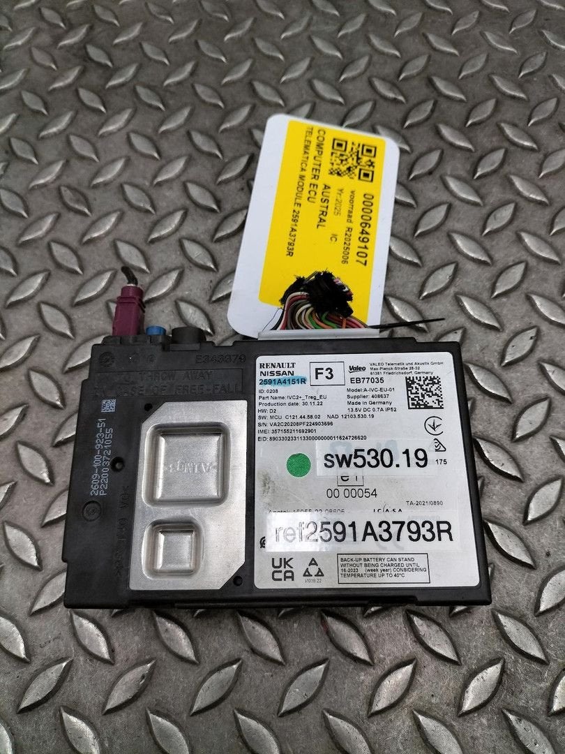 RENAULT AUSTRAL COMPUTER ECU 2591A3793R 2023, Ophalen of Verzenden, Gebruikt, Stiba lid