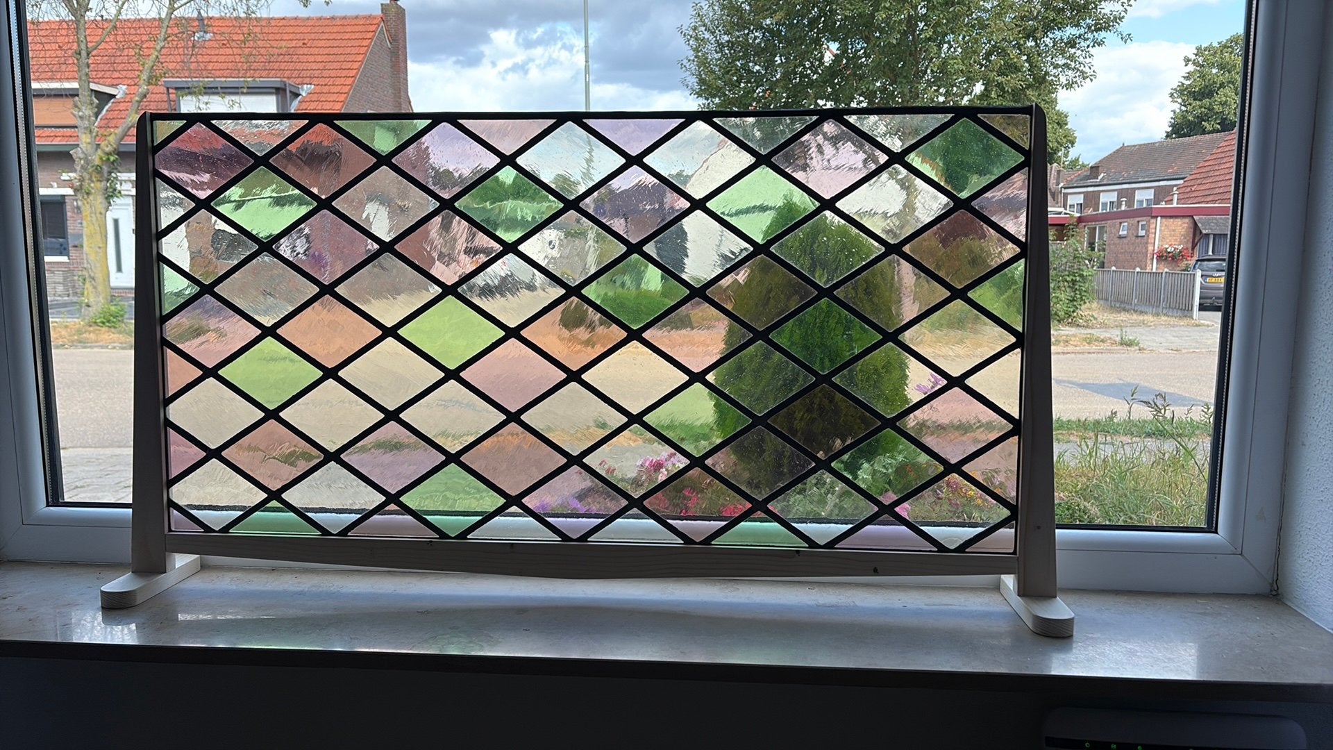 Glas in lood raamdecoratie, Ophalen, Zo goed als nieuw, Minder dan 3 meter