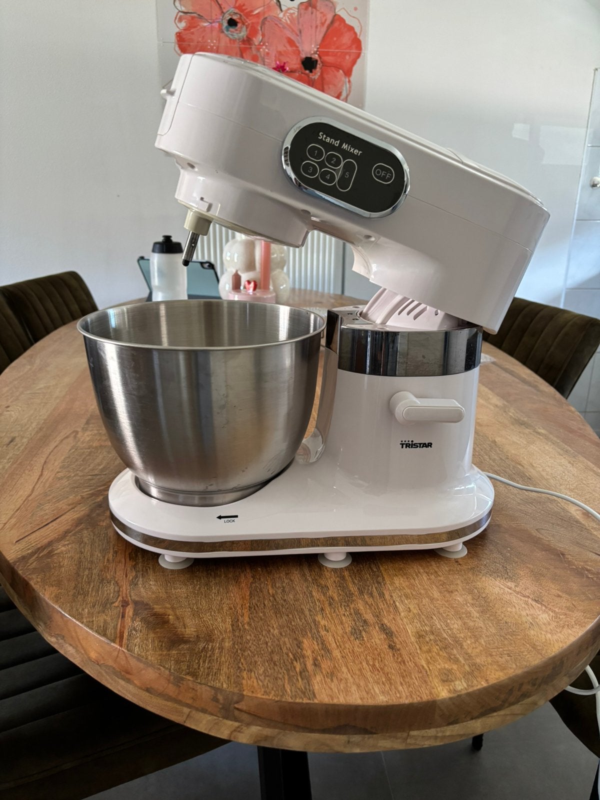 Mixer Tristar, 4 liter of meer, Ophalen, Gebruikt, 3 snelheden of meer