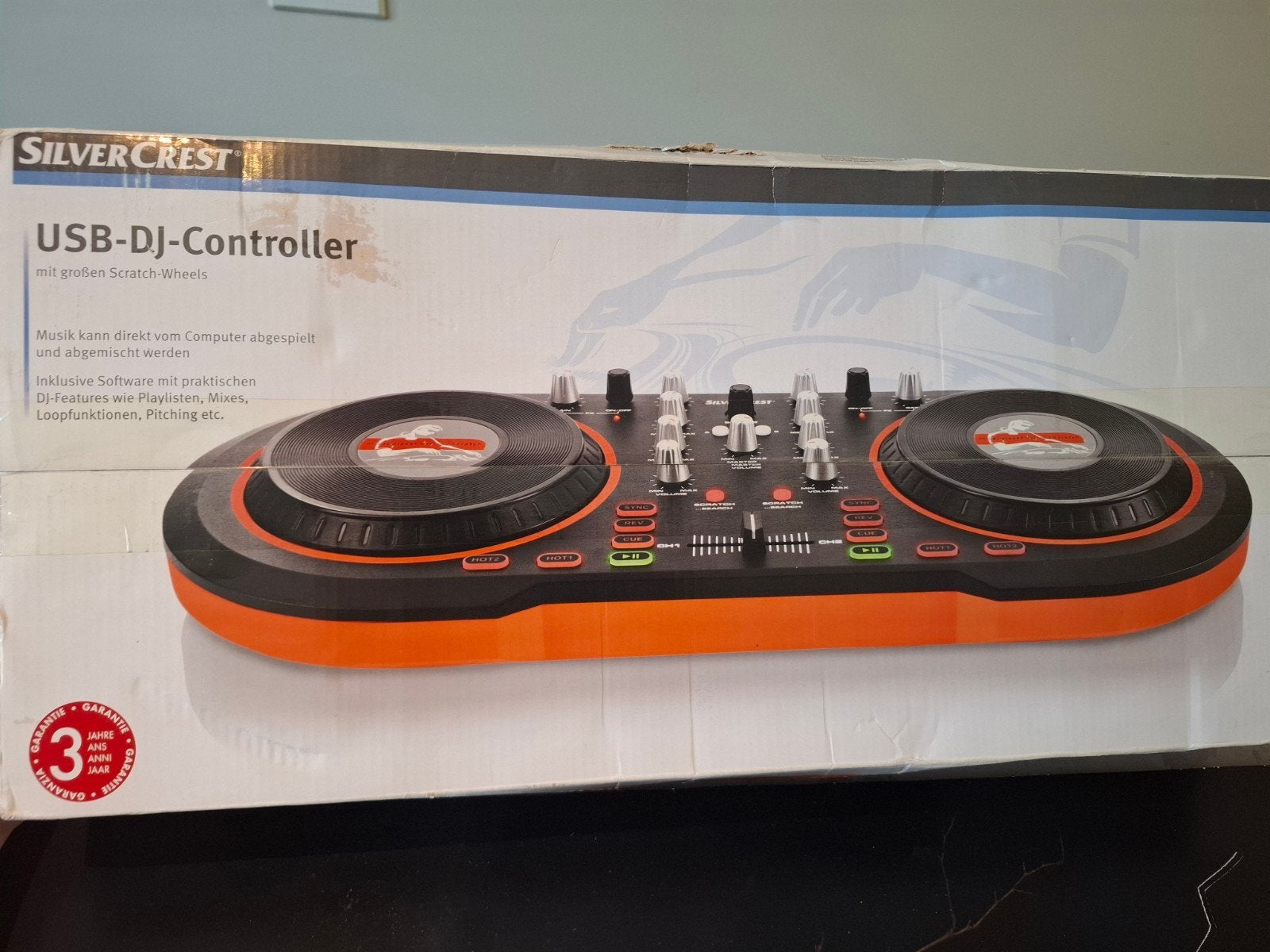 Silvercrest USB DJ Controller – Inclusief Scratch-Wheels, Ophalen of Verzenden, Zo goed als nieuw, Draaitafel, Overige merken