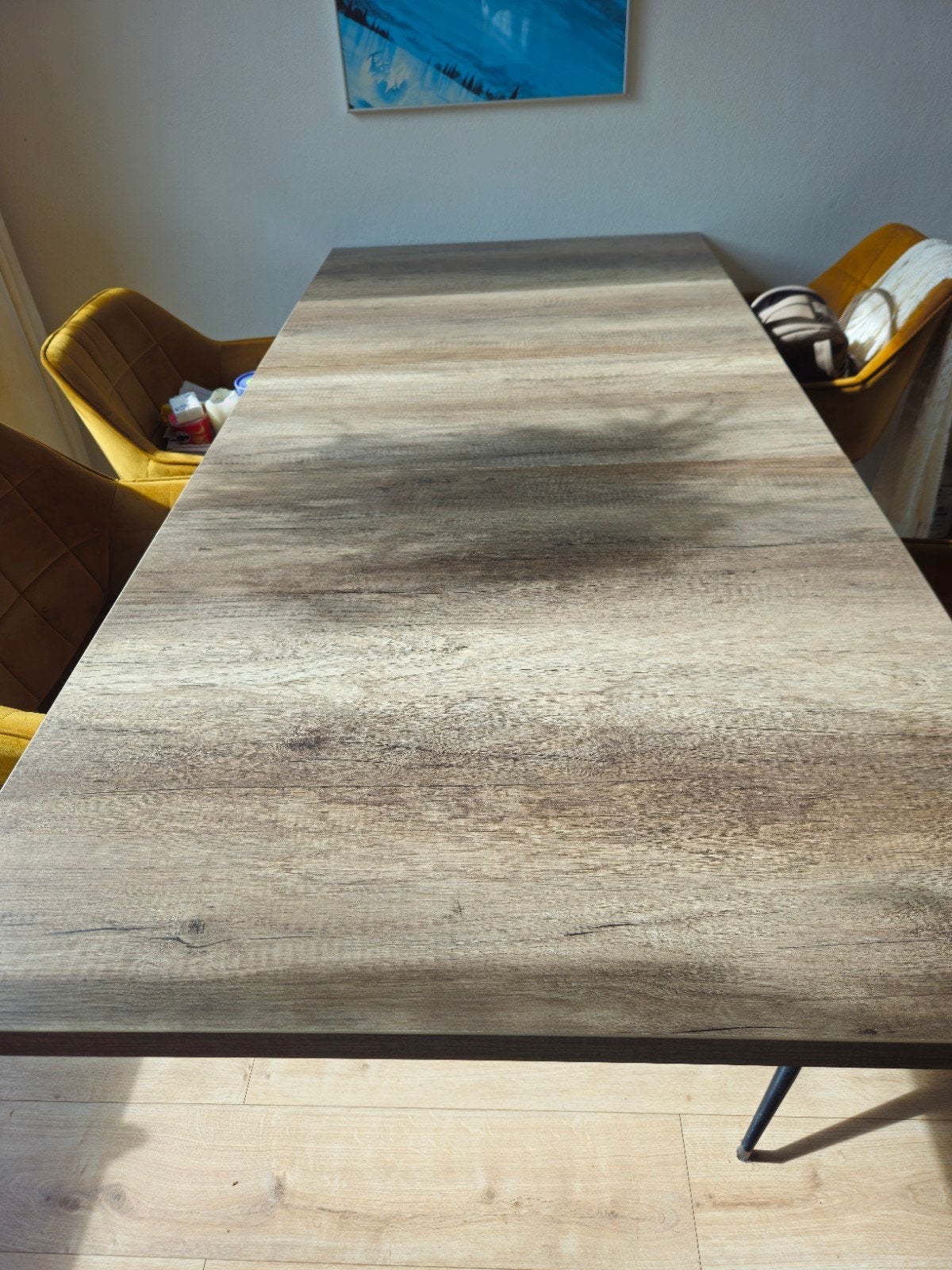 Eettafel 1.60x90 (uittrekbaar tot 2 meter), Ophalen, Gebruikt, 50 tot 100 cm, Vijf personen of meer