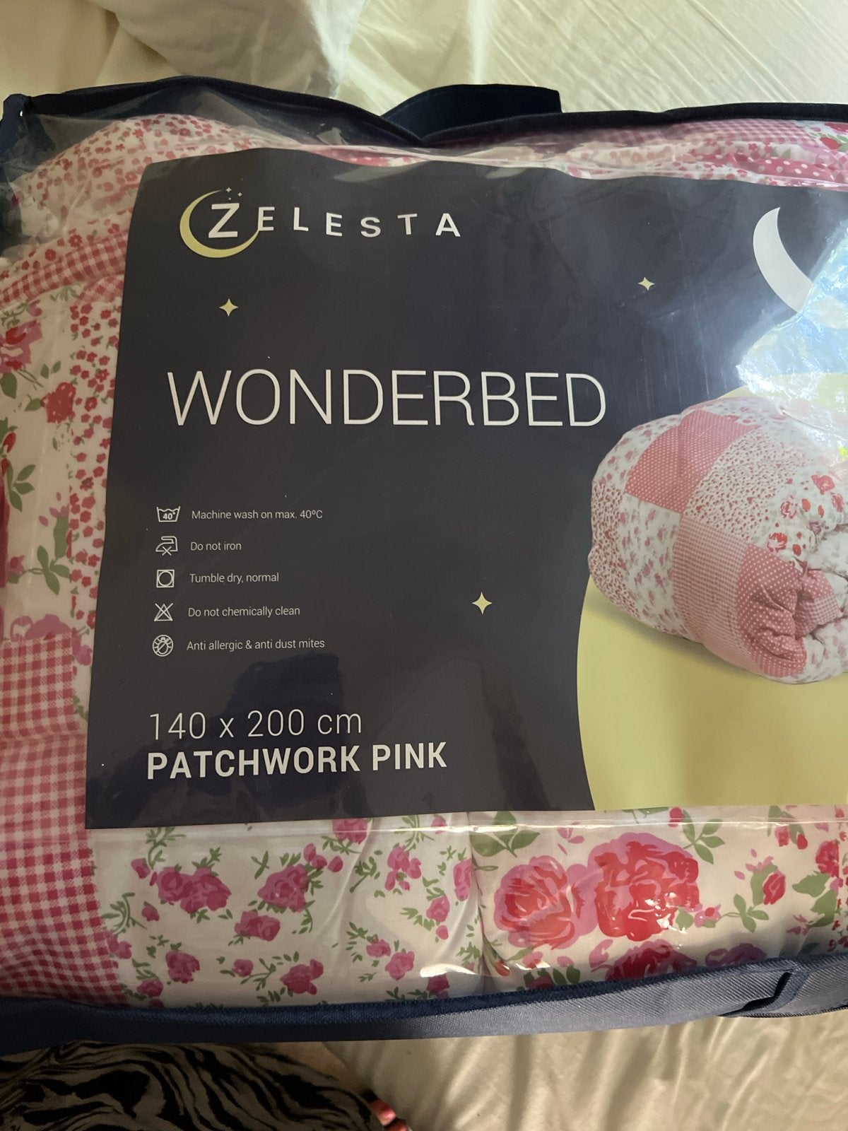 Zelesta Wonderbed Patchwork Pink Dekbed - 140x200 cm, Ophalen, Meisje, Eenpersoonsbed, Zelesta