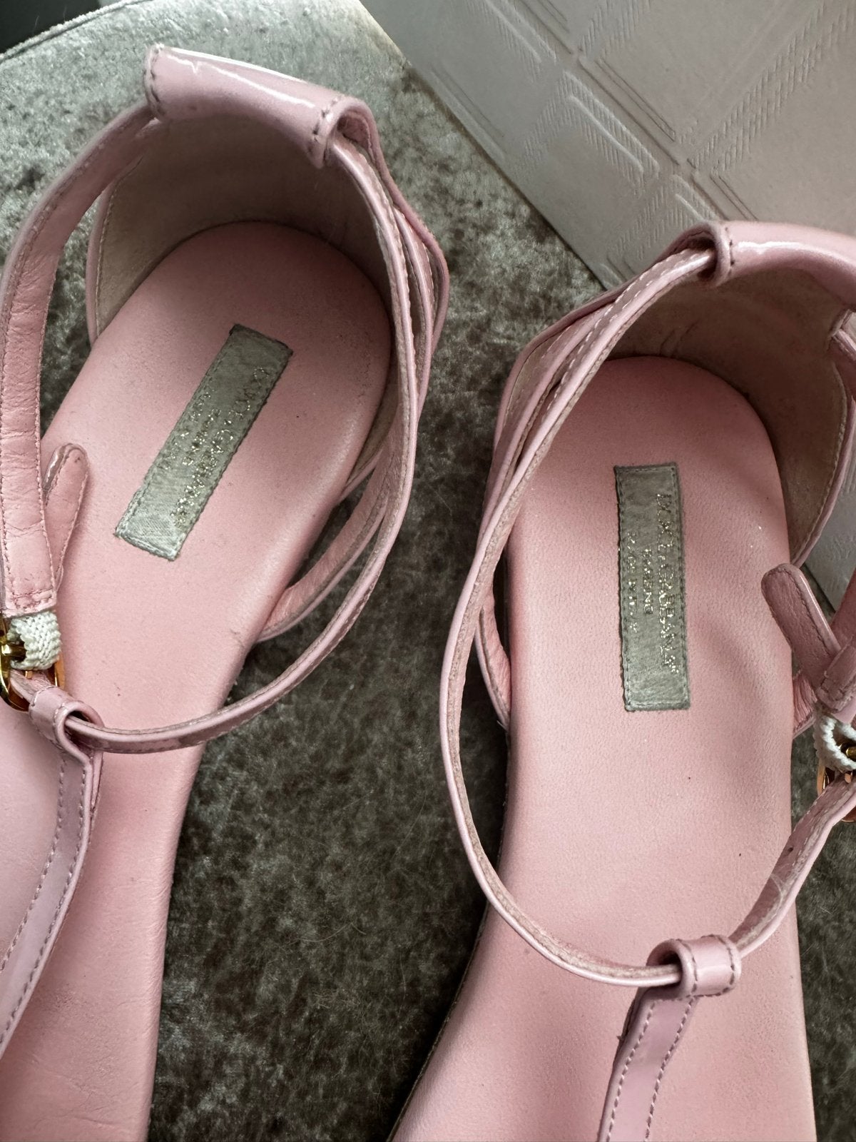 Dolce & Gabbana Roze Lakleren Sandalen Maat 38, Ophalen of Verzenden, Gedragen, Roze, Sandalen of Muiltjes