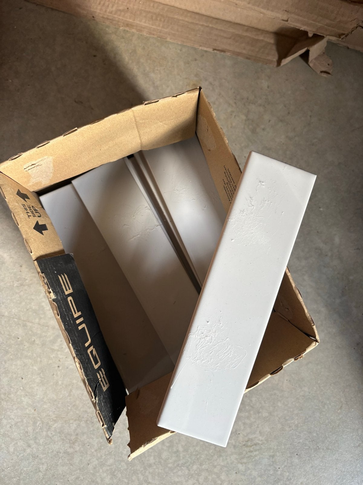 33 witte tegels Equipe 5x20 cm, Doe-het-zelf en Verbouw, Ophalen, Nieuw, Minder dan 20 cm, 20 tot 40 cm