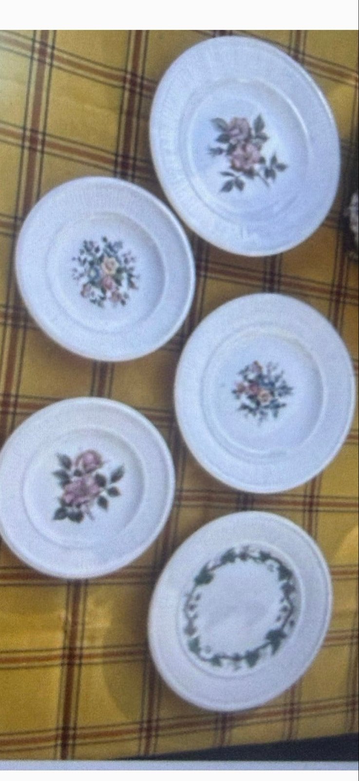 Wedgwood Briar Rose gebaksBorden - Set van 5, Ophalen of Verzenden